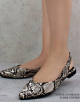 Balerina Beige Negro Casual Dama Piso Puntal Destalonada Moda Flats 4930014