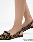 Zapatos Cafe Negro Balerinas Mujer Punta Fina Clasicas Con Moño Dama 4930017