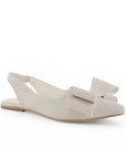 Balerina Beige Mujer Puntal Moño Casual Moda Resorte Destalonada 4930080