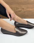 Balerina Gris Flats Dama Piso Casual Básico 3520108