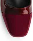 Balerina Vino Clásica Estilo Elegante Punta Cuadrada Dama 3402922