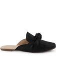 Mules Negro Dama Nudo Flats Destalonado Piso Casual Elegante 1750227