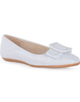Balerina Blanco Casual Moño Hebilla Moda Confort 4272709