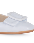 Balerina Blanco Casual Moño Hebilla Moda Confort 4272709