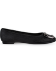 Balerina Negro Mujer Herraje Pedreria Moda Elegante Piso Comodo 1510276