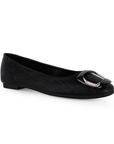Balerina Negro Mujer Herraje Pedreria Moda Elegante Piso Comodo 1510276