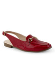 Mules Rojo Piso Moda Casual Balerina Mujer Comodo Destalonado 2880118