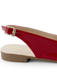 Mules Rojo Piso Moda Casual Balerina Mujer Comodo Destalonado 2880118