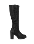 Bota Negro Larga Mujer Casual Tacon Ancho Moda Dama Formal 3201129