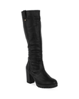 Bota Negro Larga Mujer Casual Tacon Ancho Moda Dama Formal 3201129