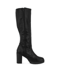 Bota Negro Larga Mujer Casual Tacon Ancho Moda Dama Formal 3201129
