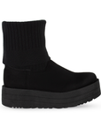 Botin Negro Mujer Moda Calcetin Invernal Plataforma Alta Formal 3201285