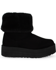 Botin Negro Mujer Invernal Peluche Plataforma Alta Casual Comoda 3201292