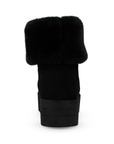 Botin Negro Mujer Invernal Peluche Plataforma Alta Casual Comoda 3201292