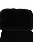 Botin Negro Mujer Invernal Peluche Plataforma Alta Casual Comoda 3201292