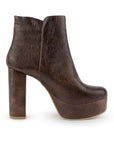 Botin Cafe Mujer Casual Moda Elegante Tacon Alto Botas Para Dama 3201375