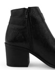 Bota Negro Hebilla Moderno Tacon Ancho Moda Punta Fina 3201381