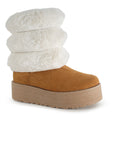 Botas Cafe Mujer Casual Polar Invierno Comodo Moda 3201395