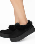Botas Negro Cortas Mujer Invernal Peluche Comodo Tendencia 3201400