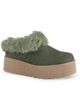 Botas Verde Cortas Mujer Invernal Peluche Comodo Tendencia 3201403