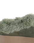 Botas Verde Cortas Mujer Invernal Peluche Comodo Tendencia 3201403
