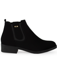 Bota Negro Mujer Casual Resorte Elegante Tacon Bajo Botin Dama 4010036