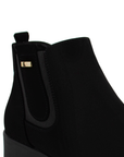 Bota Negro Mujer Casual Resorte Elegante Tacon Bajo Botin Dama 4010036
