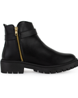 Bota Negro Mujer Casual Plataforma Baja Moda Herraje Suela Chunky 4010041