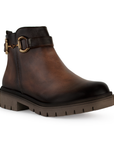 Bota Cafe Mujer Casual Plataforma Baja Moda Herraje Suela Chunky 4010042