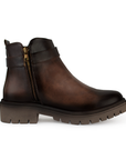 Bota Cafe Mujer Casual Plataforma Baja Moda Herraje Suela Chunky 4010042