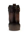 Bota Cafe Mujer Casual Plataforma Baja Moda Herraje Suela Chunky 4010042
