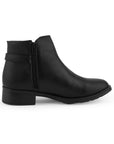 Bota Negro Botin Mujer Estilo Casual Elegante Hebilla Moda 2640105