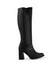 BOTA NEGRO CASUAL DAMA LARGA TACÓN MEDIO 4340119