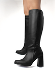 BOTA NEGRO CASUAL DAMA LARGA TACÓN MEDIO 4340119