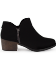 Botin Negro Mujer Corto Tacon Madera Casual Moderno Comodo 1710546