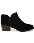 Botin Negro Mujer Corto Tacon Madera Casual Moderno Comodo 1710546