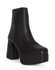 BOTA NEGRO BOTÍN TACÓN ANCHO CASUAL PLATAFORMA DAMA MODA 1710547