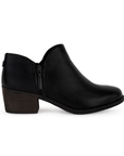 Botin Negro Mujer Corto Tacon Madera Casual Moderno Comodo 1710585