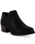 Botin Negro Mujer Corto Tacon Madera Casual Moderno Comodo 1710585