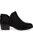 Botin Negro Mujer Corto Tacon Madera Casual Moderno Comodo 1710585