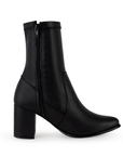 Botin Negro Dama Casual Puntal Tacon Cuadrado Moda Strech 1710588