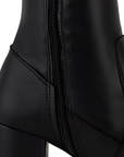 Botin Negro Dama Casual Puntal Tacon Cuadrado Moda Strech 1710588