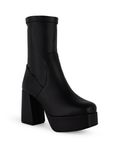 Bota Negro Mujer Tacon Acampanado Elegante Comoda Fashion 1710590