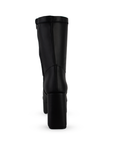 Bota Negro Mujer Tacon Acampanado Elegante Comoda Fashion 1710590