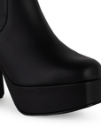 Bota Negro Mujer Tacon Acampanado Elegante Comoda Fashion 1710590