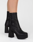 Bota Negro Mujer Tacon Acampanado Elegante Comoda Fashion 1710590