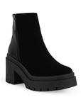 Bota Negro Basica Para Dama Tacon Ancho Suela Atractorada Casual 1710593