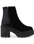 Bota Negro Basica Para Dama Tacon Ancho Suela Atractorada Casual 1710593