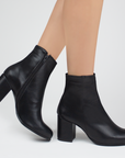 Botas Negro Mujer Casual Tacon Comodo Moda Dama Botin Para Dama 1710607