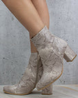 BOTAS BEIGE CORTAS BOTÍN MUJER CASUAL DAMA 1710608